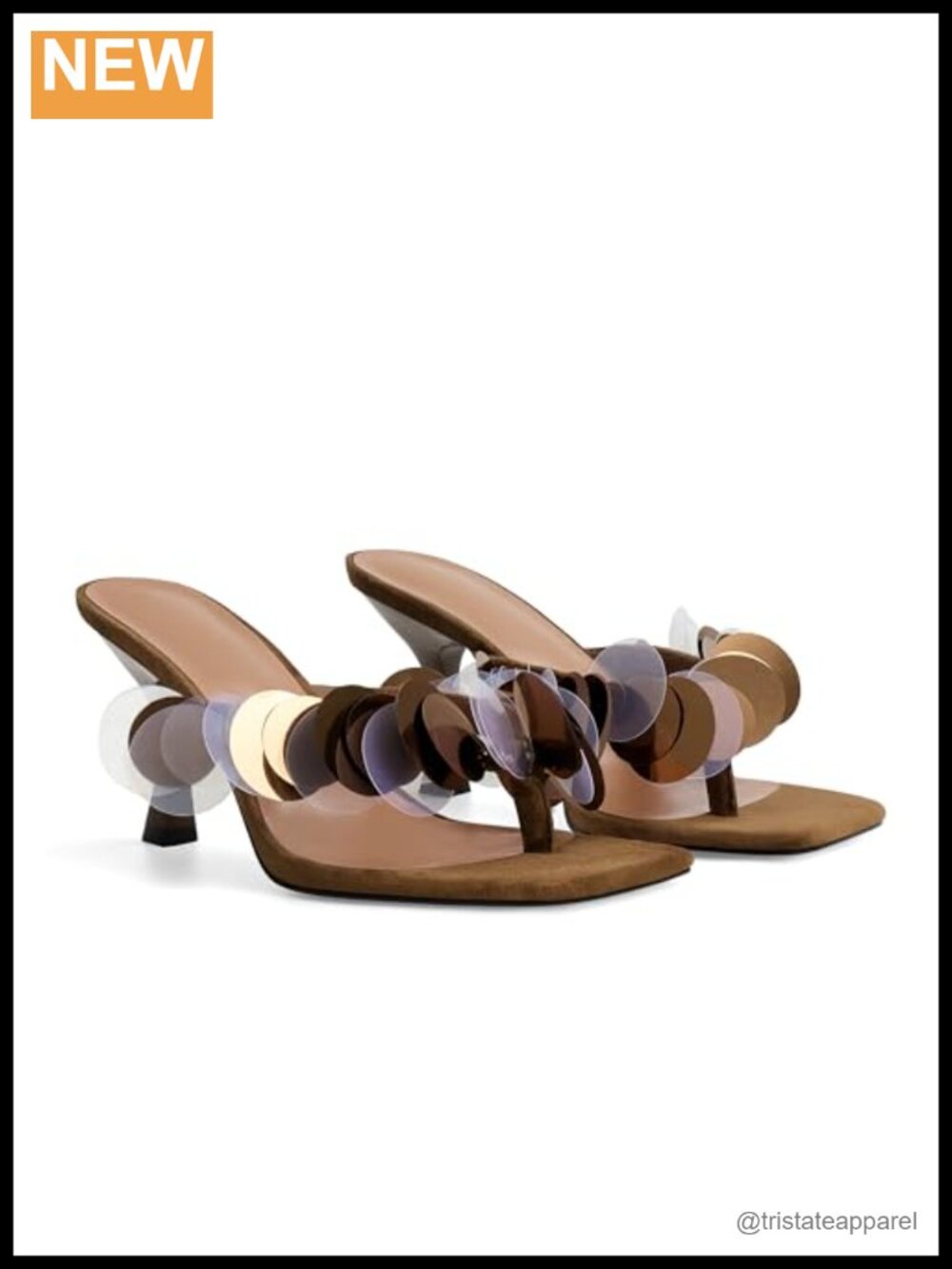 Women's Strappy Kitten Heel Sandals Slip On Dressy Flip Flop Heels
